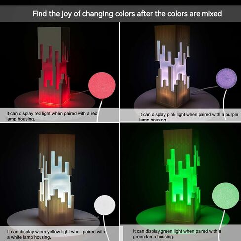 3D Printed Parts -10 PCS DIY LED Lamp Sheets: Only lamp Sheets, no 3D Printed lamp Shells, 3000k Warm Yellow Compatible with Bambu LED Lamp Kit 001 (50mm) in Saudi Arabia