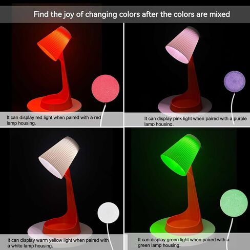 3D Printed Parts -10 PCS DIY LED Lamp Sheets: Only lamp Sheets, no 3D Printed lamp Shells, 3000k Warm Yellow Compatible with Bambu LED Lamp Kit 001 (50mm) in Saudi Arabia