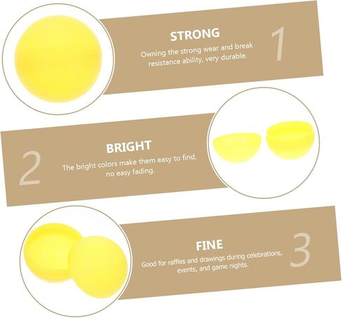 Yardwe 25pcs Lottery Balls Plastic Hollow Table Tennis Balls for Raffle Game Decor in Kuwait