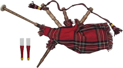 Playable Mini Bagpipe with Reed – Functional Small Bagpipes for Beginners and Youth – Black Watch or Royal Stewart Tartan – Starter Practice Instrument (Royal Stewart) in Saudi Arabia