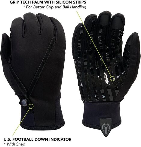 Industrious Handwear Umpire, Referee, and Sports Official Gloves for On-Field and Court Duties - Winter Style - Black in Saudi Arabia