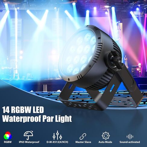 مصابيح مقاومة للماء في الهواء الطلق عالية السطوع 14X18W LED RGBW 4in1 DMX 4/9CH إضاءة المسرح للأداء الخارجي وقاعات المؤتمرات والقاعات والفرق الموسيقية الحية والاستوديوهات in Saudi Arabia