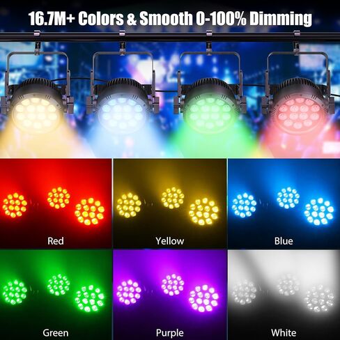 مصابيح مقاومة للماء في الهواء الطلق عالية السطوع 14X18W LED RGBW 4in1 DMX 4/9CH إضاءة المسرح للأداء الخارجي وقاعات المؤتمرات والقاعات والفرق الموسيقية الحية والاستوديوهات in Saudi Arabia