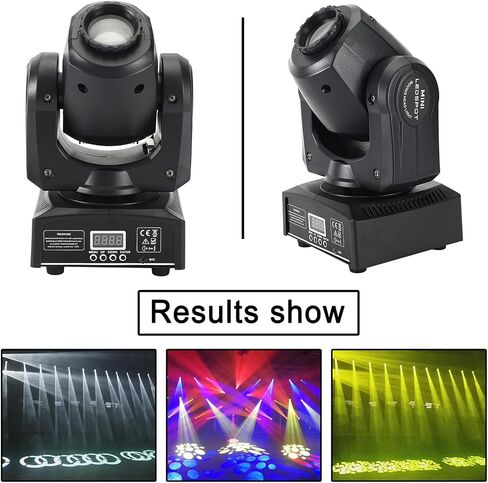 Topteng 2Pcs Moving Head Light 8Gobo Stage Lights RGBW LED DMX512 Beam Disco Party DJ Light 11 Channels for Live Show DJ Disco Events Party Stage Lighting KTV Wedding in Saudi Arabia