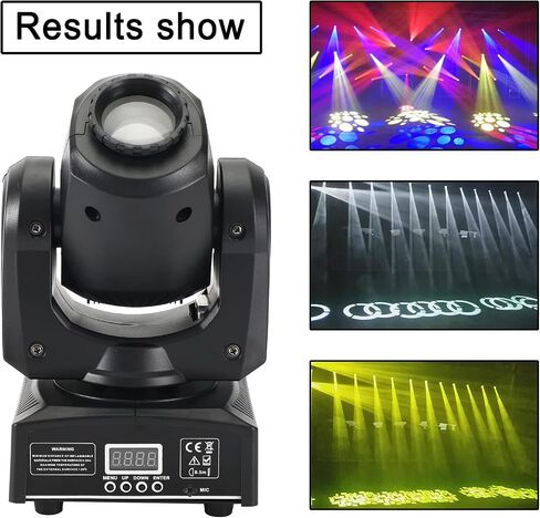 Topteng 2Pcs Moving Head Light 8Gobo Stage Lights RGBW LED DMX512 Beam Disco Party DJ Light 11 Channels for Live Show DJ Disco Events Party Stage Lighting KTV Wedding in Saudi Arabia