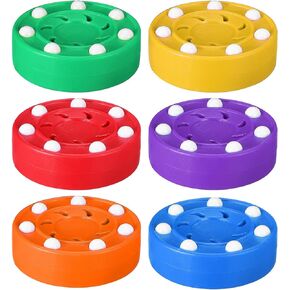 6 قطع من قرص الهوكي الدوار: قرص هوكي الشوارع ABS، كرات التدريب الرياضي، كرة تدريب على الأرض لممارسة الرياضة في الأماكن المغلقة والخارجية in Kuwait