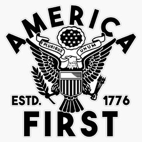 Patriotic America First Bumper Sticker Vinyl Decal 5" in Saudi Arabia