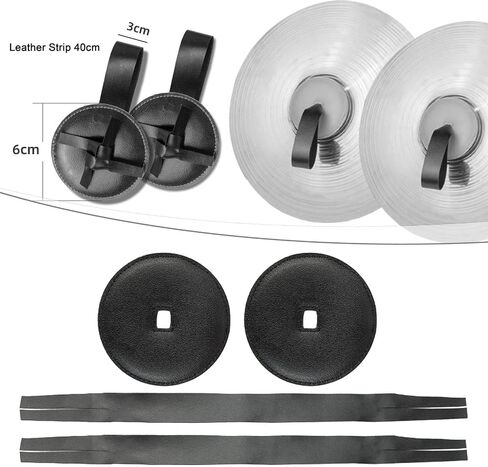 Leather Straps for Cymbal Handles, Black in Saudi Arabia