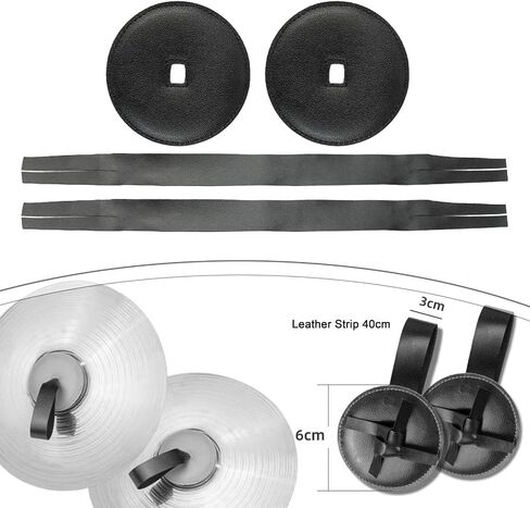 Leather Straps for Cymbal Handles, Black in Saudi Arabia