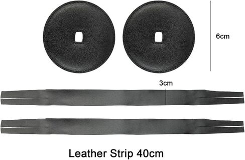 Leather Straps for Cymbal Handles, Black in Saudi Arabia