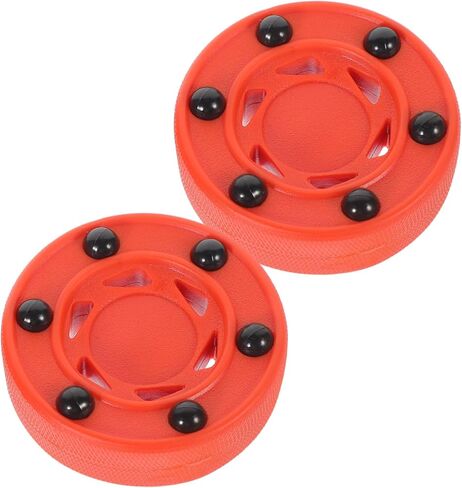 Milisten Roller Hockey Puck 2pcs Sturdy Inline Training Balls Professional Street Hockey Pucks for Practice Suitable for Indoor and Outdoor Use in Kuwait