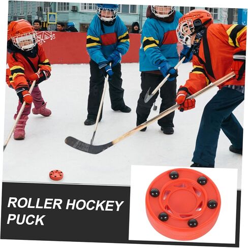 Milisten Roller Hockey Puck 2pcs Sturdy Inline Training Balls Professional Street Hockey Pucks for Practice Suitable for Indoor and Outdoor Use in Kuwait