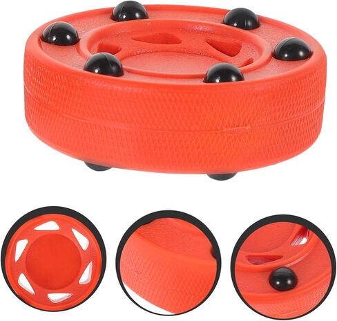 Milisten Roller Hockey Puck 2pcs Sturdy Inline Training Balls Professional Street Hockey Pucks for Practice Suitable for Indoor and Outdoor Use in Kuwait