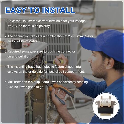 HVAC Transformer 3511F, 24V-SEC 35VA, Compatible with Trane, Basler, Gemline & More, Foot Mount in Kuwait