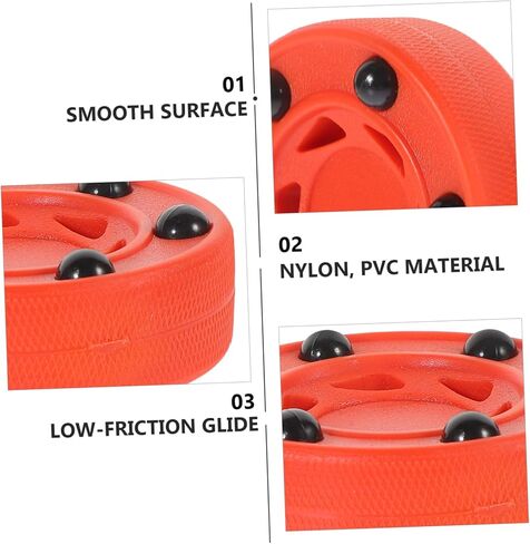 Milisten Roller Hockey Puck 2pcs Sturdy Inline Training Balls Professional Street Hockey Pucks for Practice Suitable for Indoor and Outdoor Use in Kuwait