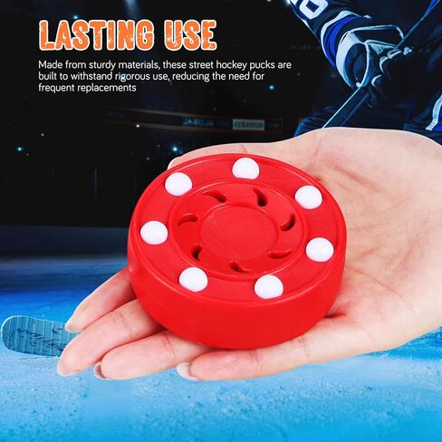 6 قطع من قرص الهوكي الدوار: قرص هوكي الشوارع ABS، كرات التدريب الرياضي، كرة تدريب على الأرض لممارسة الرياضة في الأماكن المغلقة والخارجية in Kuwait