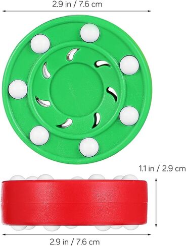 6 قطع من قرص الهوكي الدوار: قرص هوكي الشوارع ABS، كرات التدريب الرياضي، كرة تدريب على الأرض لممارسة الرياضة في الأماكن المغلقة والخارجية in Kuwait