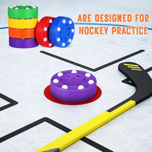 6 قطع من قرص الهوكي الدوار: قرص هوكي الشوارع ABS، كرات التدريب الرياضي، كرة تدريب على الأرض لممارسة الرياضة في الأماكن المغلقة والخارجية in Kuwait