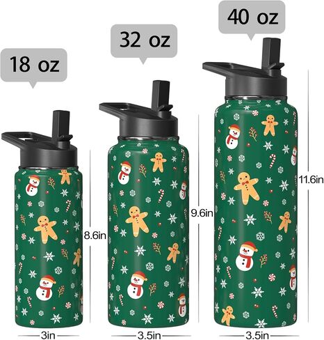 Halloween Goth Skull 18oz Water Bottles with Flip Straw & Spout Lid, Gothic Floral Stainless Steel Travel Sport Water Bottle, Holiday Gifts for Women Girls (1 PC) in Saudi Arabia