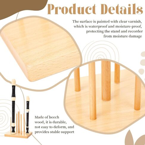 Kathfly Recorder Stand Wooden 7pc Multi-size Recorder Stand in Saudi Arabia