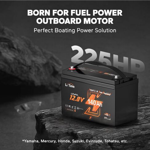 Litime 12v 140ah Bluetooth LifePo4 Lithium Battery 150a BMS Deep Cycle Performance for RV ، ومقطورات السفر ، ومحرك التصيد. (المجموعة 31) in Kuwait