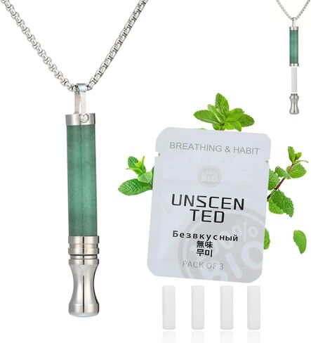 Breathing Necklace to Quit Smoking and Vaping Anxiety Relief Items Natural Calm Smokeless Inhaler Stop Smoking Aids Vaporless Inhaler Quit Smoking Fum Vaporless Inhaler for Natural Calm Stress Relief in Kuwait