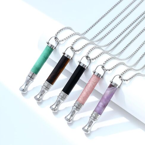 Breathing Necklace to Quit Smoking and Vaping Anxiety Relief Items Natural Calm Smokeless Inhaler Stop Smoking Aids Vaporless Inhaler Quit Smoking Fum Vaporless Inhaler for Natural Calm Stress Relief in Kuwait