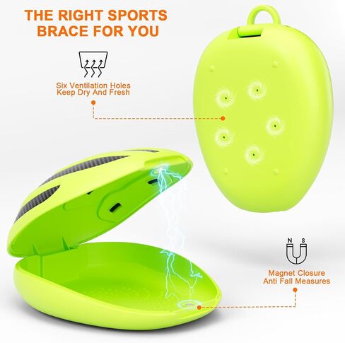 BVN Mouthguard Case Sports, Adult & Youth Sizes Universal Storage for Mouthguard, with Silicone Lanyard, Black+Carbon Fiber Coating. in Kuwait