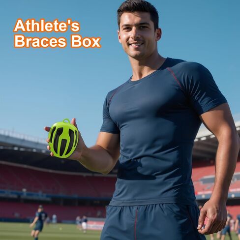 BVN Mouthguard Case Sports, Adult & Youth Sizes Universal Storage for Mouthguard, with Silicone Lanyard, Black+Carbon Fiber Coating. in Kuwait