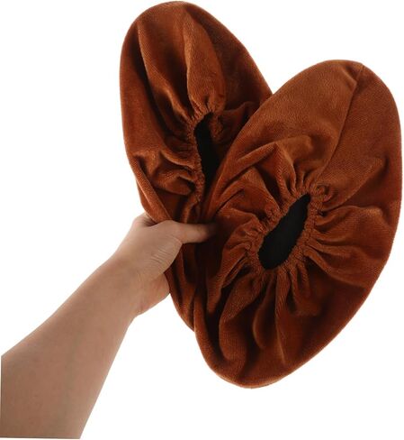 POPETPOP 2pairs Slip Walking Boot Covers Washable Bowling Shoe Protectors Non Slip Shoes Covers for Men Women Indoor Sports Bowling Equipment Brown in Saudi Arabia