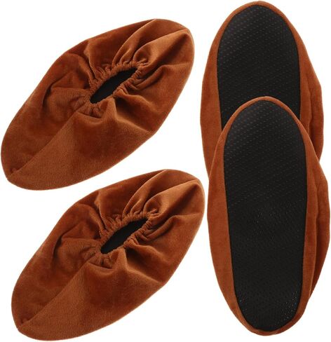 POPETPOP 2pairs Shoe Overshoes for Bowling Men Women Non-Slip Covers Washable Comfortable Protection for Indoor Floors in Saudi Arabia