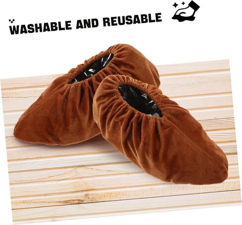 POPETPOP 2pairs Shoe Overshoes for Bowling Men Women Non-Slip Covers Washable Comfortable Protection for Indoor Floors in Saudi Arabia