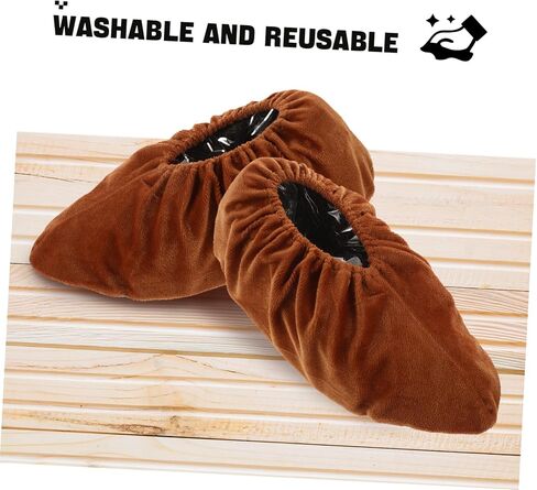 Bowling Shoe Covers Non-Slip Velvet Booties Thick Sturdy Protector for Indoor Use 2 Pairs per Pack Suitable for Adults Anti-Slip Foot Covers for Bowling in Saudi Arabia