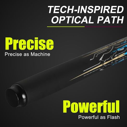 عصا حمام السباحة من ألياف الكربون بوزن 19.5 أونصة، طرف قوس قزح احترافي 10 مم، وصلات 3 * 8 * 8، تتضمن علبة عصا، واقيات للمفاصل، طباشير وقفازات، مناسبة للبلياردو والسنوكر in Kuwait