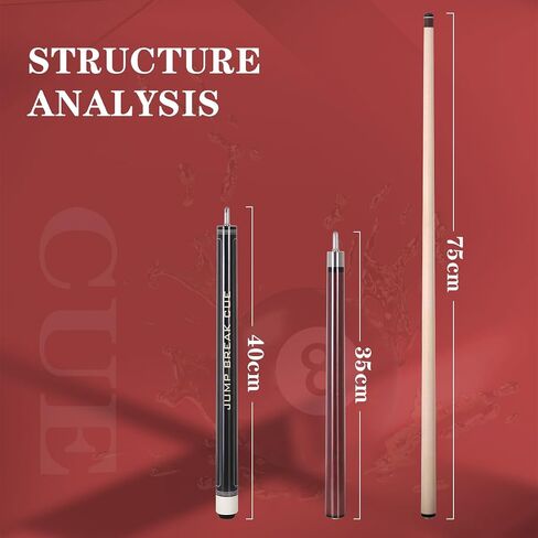 Heavy Hitter 3-Piece Jump Break Cue Stick, 23oz Heavy Jump Break Pool Cue,58 inch Canadian Hard Maple Break Cue, 13mm bakelite tip for Explosive Breaks and Effortless Jumps. in Saudi Arabia