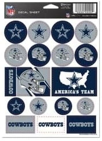 WinCraft Dallas Cowboys Vinyl Sticker Sheet 5"" x 7"" in Saudi Arabia