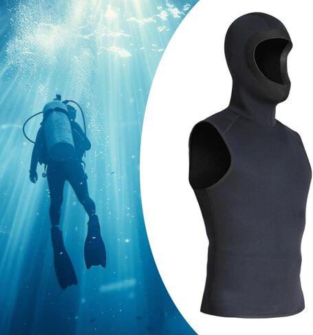 3mm Neoprene Wetsuit Hooded Vest for Men Women, Thermal for Swimming in Saudi Arabia