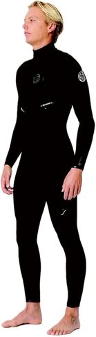 Rip Curl Men's E-Bomb E7 3/2mm Chest Zip Full Wetsuit - Black in Saudi Arabia