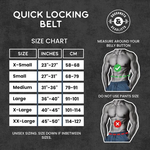 Quick Locking Weight Lifting Belt for Squats, Deadlifts, Bodybuilding, and Powerlifting - 4 Inch Back Support, Locking Metal Buckle with Velcro - Premium Design, Competition Standard in Saudi Arabia