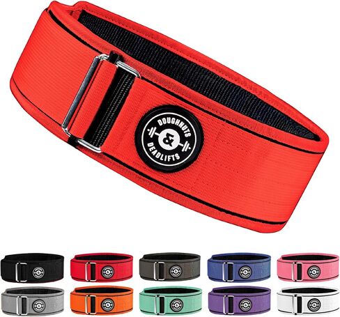 Quick Locking Weight Lifting Belt for Squats, Deadlifts, Bodybuilding, and Powerlifting - 4 Inch Back Support, Locking Metal Buckle with Velcro - Premium Design, Competition Standard in Saudi Arabia
