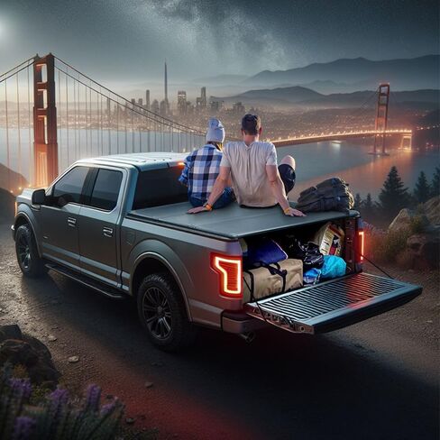 F3 Flip-Up Tonneau Cover لعام 2015-2025 Chevy/GMC Colorado/Canyon مع 5 '2 "سرير (62") | FRP غطاء سرير شاحنة قابلة للطي صلبة | لا حفر | 100 ٪ الوصول إلى السرير in Kuwait