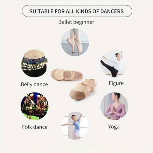 Women's Foldable Ballet Shoes Lightweight Dance Shoes Anti Slip Soft Yoga Shoes for Dancing in Saudi Arabia