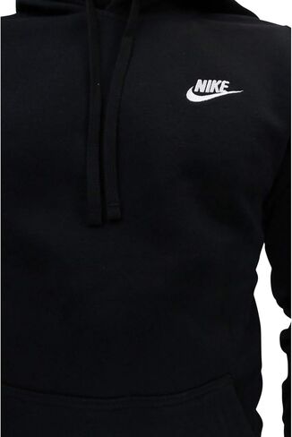 Nike Men's Sportswear Club Pullover Hoodie, Black/Black/White, XXX-Large Tall in Saudi Arabia