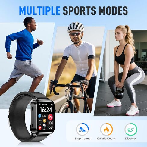 ضغط الدم الذكي مع كفة مضخة الهواء ، 1.92 "Health Monitor Oxygen/درجة الحرارة/معدل ضربات القلب ، 120+ رياضة ، بطارية لمدة 30 يومًا ، IP68 مقاومة للماء ، Android iOS Tracker للرجال النساء (الأزرق) in Saudi Arabia