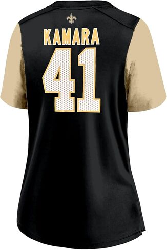 Alvin Kamara New Orleans Saints #41 NFL Black Girls Youth 4-16 Name & Number Player V-Neck Fashion T-Shirt in Saudi Arabia