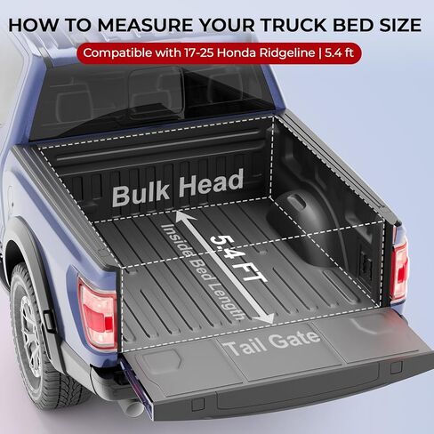 FPR Hard Tri Truck Cover Truck Cover يناسب Ford Maverick 2022-2025 مع سرير 4.5 قدم (54.4 " in Kuwait