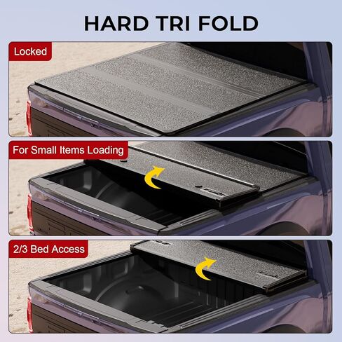 FPR Hard Tri Truck Cover Truck Cover يناسب Ford Maverick 2022-2025 مع سرير 4.5 قدم (54.4 " in Kuwait