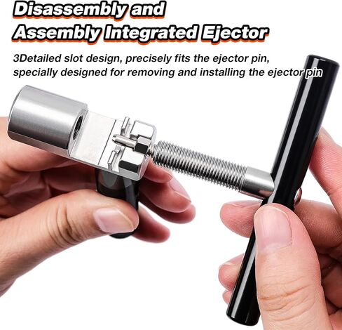 أداة سلسلة الدراجة لسلاسل السرعة 6-12، قاطع سلسلة مع قاعدة تخزين، فولاذ مقوى HRC47/49، مقبض ممتد، دبوس احتياطي وخطاف سلسلة لدراجات الطرق والجبال in Kuwait