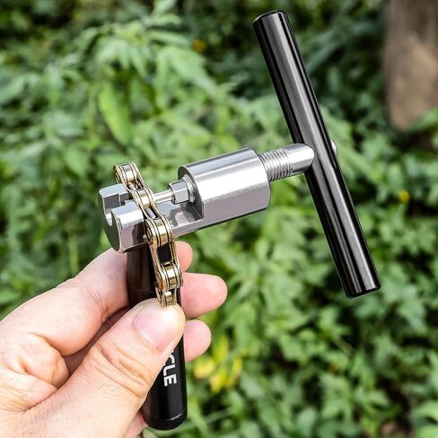 أداة سلسلة الدراجة لسلاسل السرعة 6-12، قاطع سلسلة مع قاعدة تخزين، فولاذ مقوى HRC47/49، مقبض ممتد، دبوس احتياطي وخطاف سلسلة لدراجات الطرق والجبال in Kuwait