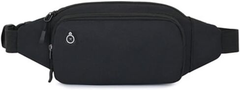 حقيبة خصر رفيعة من Fanny Pack، مقاومة للماء، سوداء، حزام قابل للتعديل للسفر والجري والمشي لمسافات طويلة (أسود) in Saudi Arabia